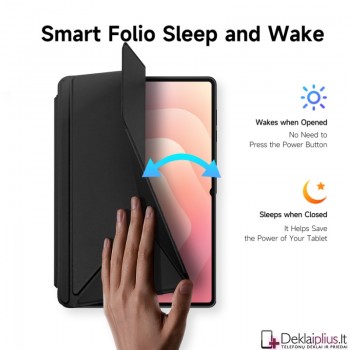 Dux Ducis Magi dėklas turintis 6 padėčių stovą - juodas (Samsung Galaxy Tab S11 Ultra 14.6 (X930/X936/X920) Dux Ducis Magi dėklas turintis 6 padėčių stovą - juodas (Samsung Galaxy Tab S11 Ultra 14.6 (X930/X936/X920)